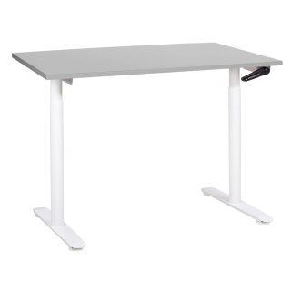 Biurko regulowane manualnie 120 x 72 cm szaro-białe DESTINAS