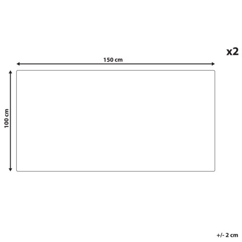 Komplet 2 ręczników MITIARO Bawełna frotte Ciemnoniebieski