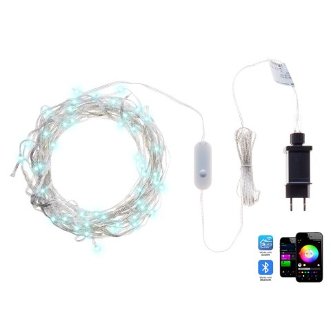 Kurtyna świetlna kolorowa Smart LED z aplikacją 150 cm KULUSUK Lumarko!