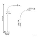 Lampa podłogowa/zaciskowa LED APUS Ze ściemniaczem Metal Czarny Lumarko!