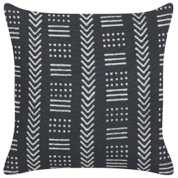 Poduszka dekoracyjna BENZOIN Bawełna 45 x 45 cm Czarny Wzór geometryczny Lumarko!