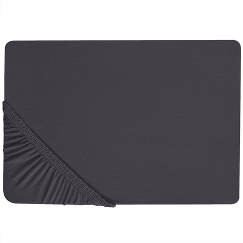 Prześcieradło z gumką HOFUF Bawełna 160x200 cm Czarny Lumarko!