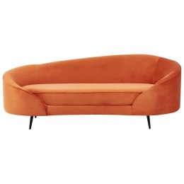 Sofa welurowa pomarańczowa SAVAR Lumarko!