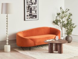 Sofa welurowa pomarańczowa SAVAR Lumarko!