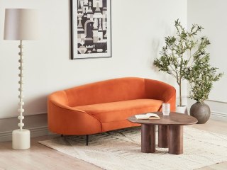 Sofa welurowa pomarańczowa SAVAR