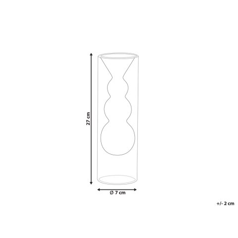 Wazon na kwiaty KALOCHI Szkło 27 cm Turkusowy