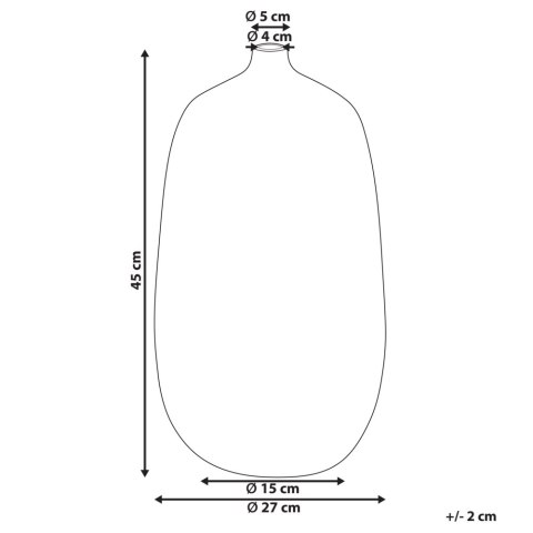 Wazon na kwiaty VITORIA Ceramika 45 cm Ciemnoniebieski