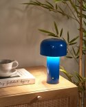 Bezprzewodowa lampa stołowa LED BESOS Ze ściemniaczem Metal Niebieski Lumarko!
