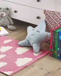 Dywan dziecięcy bawełniany motyw chmur 60 x 90 cm różowy GWALIJAR