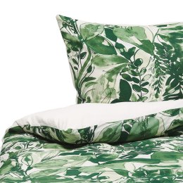 Komplet pościeli GREENWOOD 155x220 cm Bawełna satynowa Zielony Lumarko!