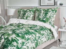 Komplet pościeli GREENWOOD 155x220 cm Bawełna satynowa Zielony Lumarko!