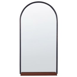 Lustro ścienne z półką DOMME 40 cm 67 cm Metal Czarny Lumarko!