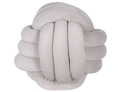 Poduszka dekoracyjna MALNI Welur 30 x 30 cm Jasnoszary Jednolity