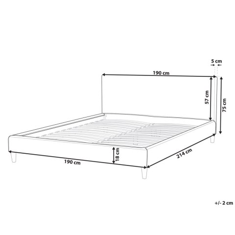 Pokrowiec na łóżko FITOU 180 x 200 cm Beżowy