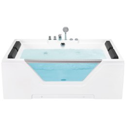 Wanna z hydromasażem 170 x 120 cm biała HUARAZ Lumarko!
