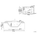Wanna z hydromasażem 170 x 120 cm biała HUARAZ Lumarko!