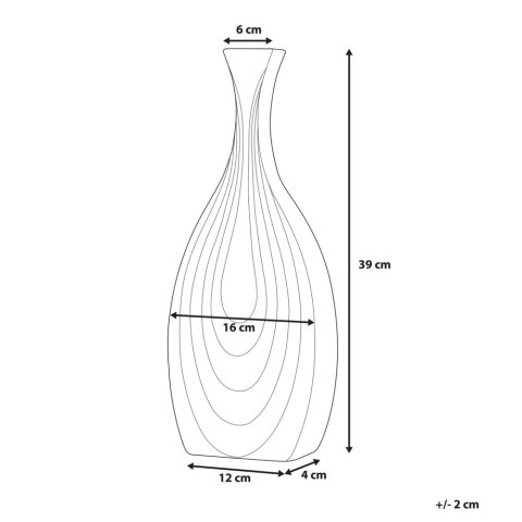 Wazon dekoracyjny THAPSUS Ceramika 39 cm Biały
