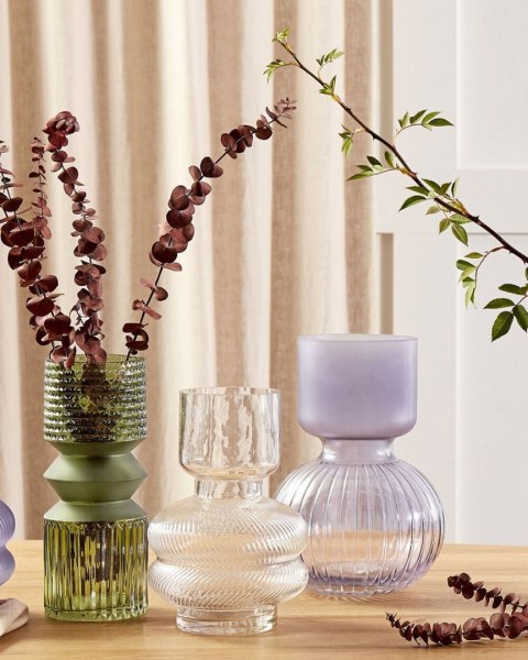 Wazon na kwiaty THETIDIO Szkło 26 cm Fioletowy