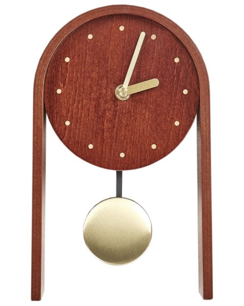 Zegar biurkowy FERDEN 15 cm Brązowy