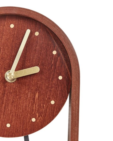 Zegar biurkowy FERDEN 15 cm Brązowy