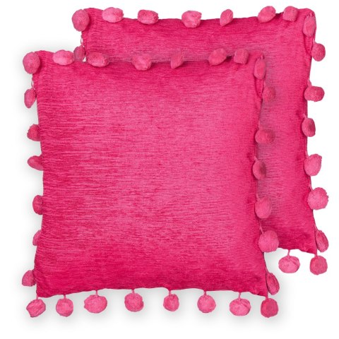 Zestaw 2 poduszek dekoracyjnych JASMINE 45 x 45 cm Fuksja Jednolity Lumarko!