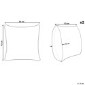 Zestaw 2 poduszek dekoracyjnych WOODI Bawełna 45 x 45 cm Żółty Biały Wzór geometryczny Lumarko!