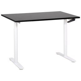 Biurko regulowane manualnie 120 x 72 cm czarno-białe DESTINAS Lumarko!