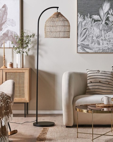 Lampa podłogowa BERNICA Rattan Naturalny