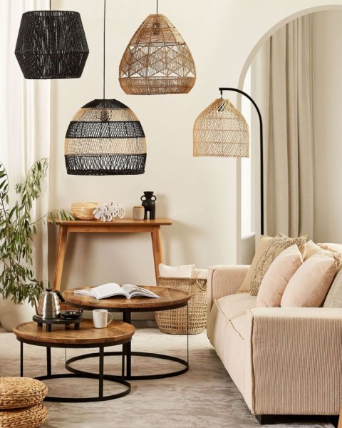 Lampa podłogowa BERNICA Rattan Naturalny