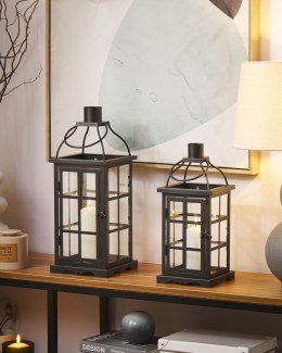 Lampion CLARA Metal 42 cm Czarny Lumarko!