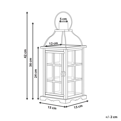 Lampion CLARA Metal 42 cm Czarny