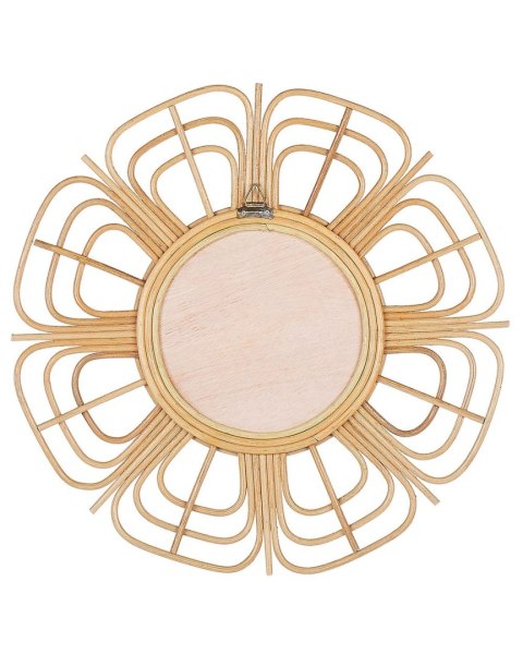 Lustro ścienne PASAKU 60 cm 60 cm Rattan Naturalny