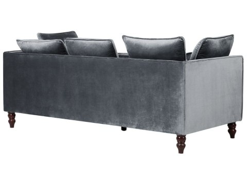 Sofa 3-osobowa welurowa szara FENSTAD