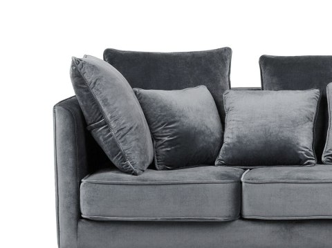 Sofa 3-osobowa welurowa szara FENSTAD