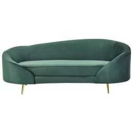 Sofa welurowa zielona SAVAR Lumarko!