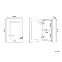 Szafka wisząca łazienkowa z lustrem LED CONDOR 40 cm 60 cm Czarny Lumarko!