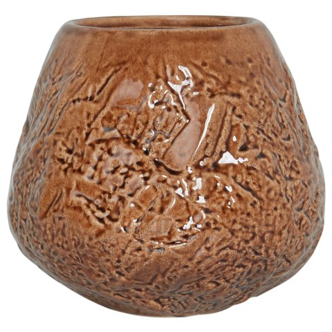 Wazon na kwiaty BETTA Kamionka 22 cm Brązowy Lumarko!
