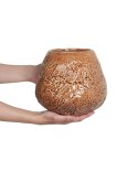 Wazon na kwiaty BETTA Kamionka 22 cm Brązowy Lumarko!
