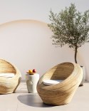 Zestaw 2 foteli ogrodowych MAIORI Rattan Naturalny Lumarko!