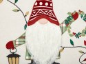 Zestaw 2 poduszek dekoracyjnych GNOME Bawełna 45 x 45 cm Biały Wzór świąteczny Lumarko!