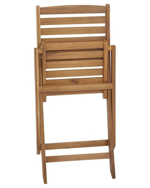 Zestaw 6 krzeseł ogrodowych TOLVE Drewno akacjowe Brązowy