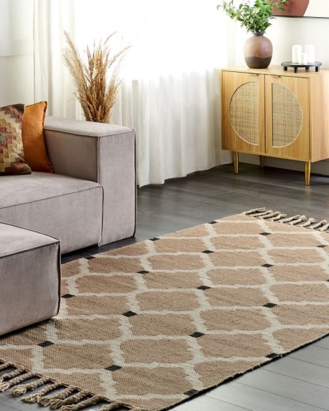 Dywan z juty 160 x 230 cm beżowy ORENCIK