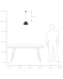 Lampa wisząca EVINOS Metal Czarny Lumarko!