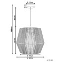 Lampa wisząca GWERU Papier Czarny Lumarko!