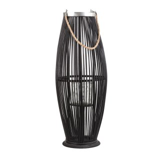 Lampion TAHITI Drewno 72 cm Czarny