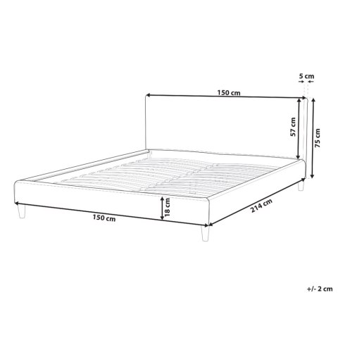 Pokrowiec na łóżko FITOU 140 x 200 cm Beżowy