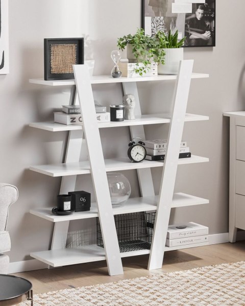 Regał 5 półek ESCALANTE 116 cm Biały