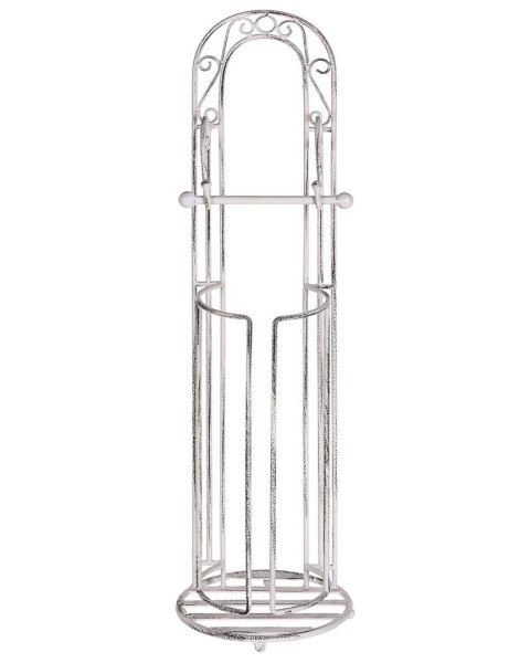 Stojak na papier toaletowy ze szczotką TEMUCO Metal Biały