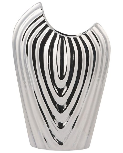 Wazon dekoracyjny ECETRA Kamionka 26 cm Srebrny