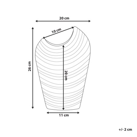 Wazon dekoracyjny ECETRA Kamionka 26 cm Srebrny